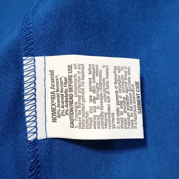 WORKRITE NOMEX IIIA LONG SLEEVE MEN'S FR BUTTON DOWN SHIRT SIZE 48R - Picture 3 of 7